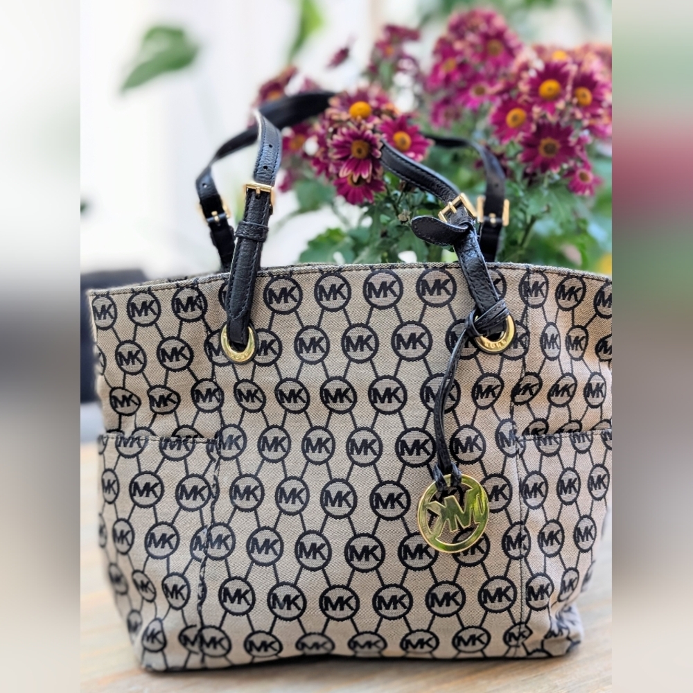 Michael Kors Black and Tan Women's Bag